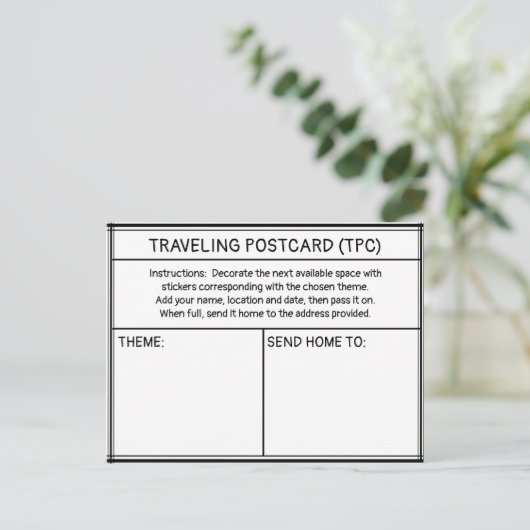 REIZEND BRIEFKAART (TPC) (Staand voorkant)