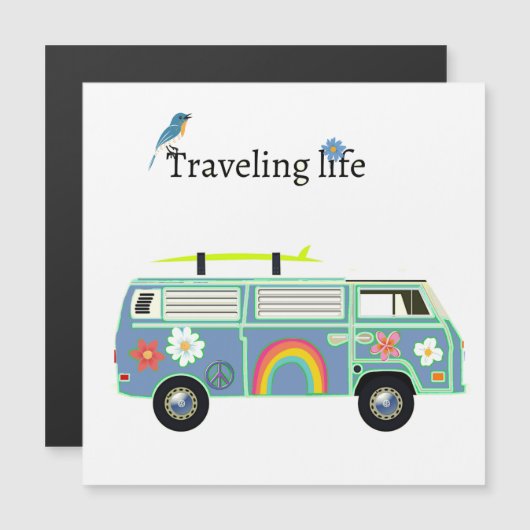 Reizend leven, busje leven (Voorkant / Achterkant)