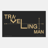 Reizend Man Oblong Sticker (Voorkant)