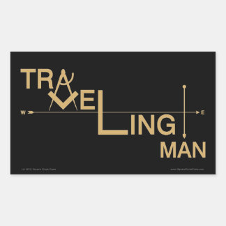 Reizend Man Oblong Sticker