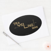 Reizend Man Ovaal Auto Sticker (Envelop)