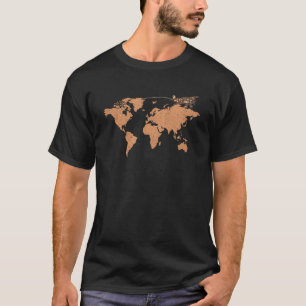 Reizende Cartografie Reiziger Land Wereldkaart 1 T-shirt