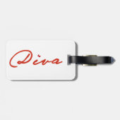 REIZENDE DIVA Als het niet de ene plek is, is het  Bagagelabel (Achterkant horizontaal)