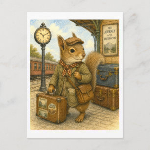 Reizende Eekhoorn Illustratie Briefkaart