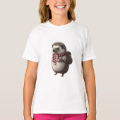 Reizende Egel Rugzak Sjaal Kinderen T-shirt (Voorkant)