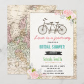 Reizende fiets bruidsmeisjes uitnodiging (Voorkant / Achterkant)