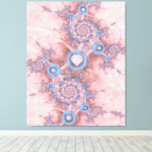 Reizende harten canvas afdruk (Insitu (Houten vloer))