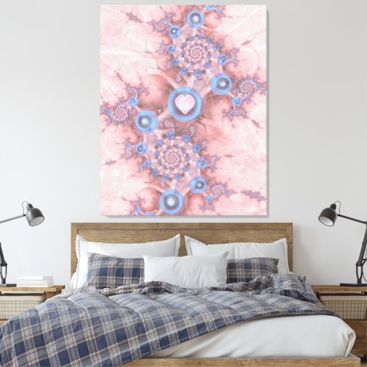 Reizende harten canvas afdruk (Insitu (Slaapkamer))