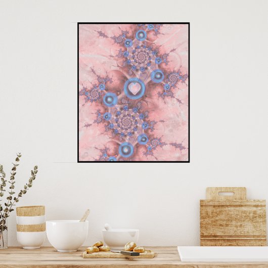 Reizende harten poster (Keuken)