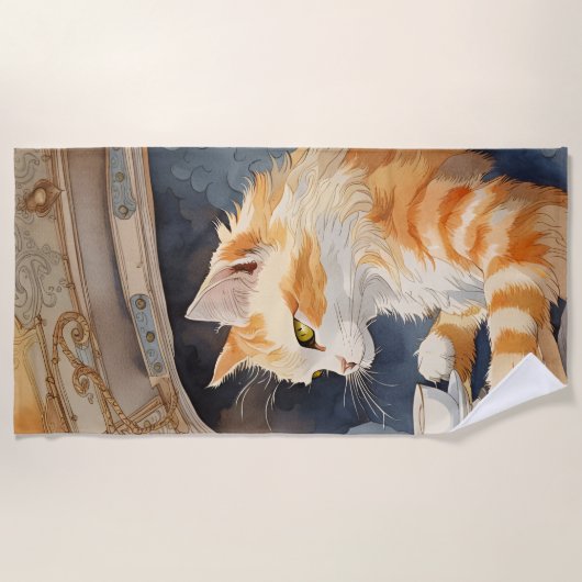Reizende kat strandlaken (Voorkant)