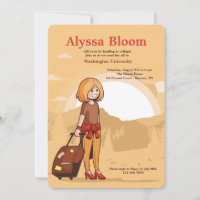 Reizende Meisje Uitnodiging