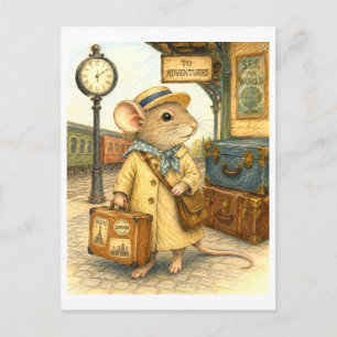 Reizende Muis Illustratie Briefkaart