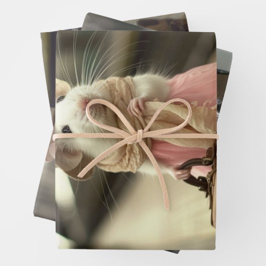  reizende muizen decoupage inpakpapier vel (In situ)