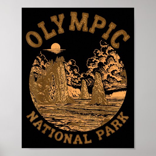 Reizende natuurfan van Olympic National Park Poster (Voorkant)