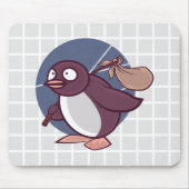 Reizende Pinguïn Grid Muismat (Voorkant)