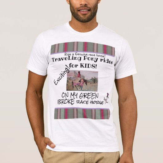 reizende pony rijdtT-Shirt T-shirt (Voorkant)
