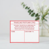 REIZENDE POSTKAART (TPC) (Staand voorkant)