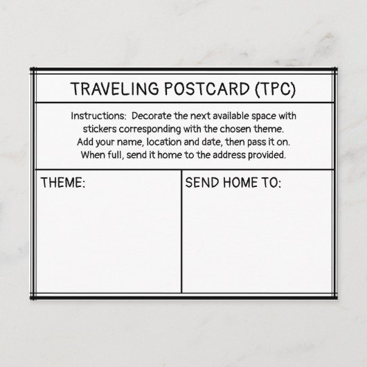 REIZENDE POSTKAART (TPC) (Voorkant)