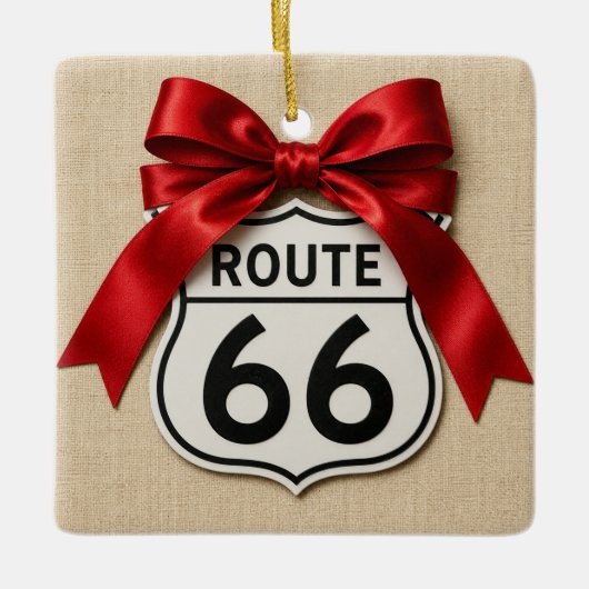 Reizende Route 66 Eeuwfeest Kerst Ornament (Voorkant)