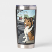 Reizende sheltie geïsoleerde drinkbeker (Achterkant)