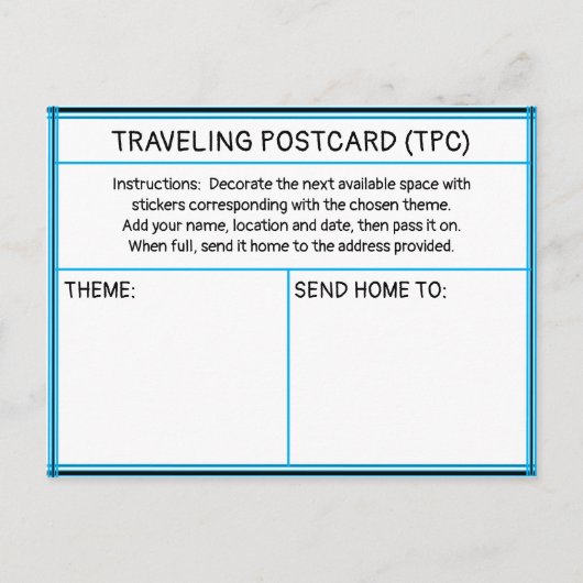 Reizende Sticker Postkaart (Voorkant)