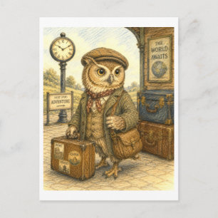 Reizende Uil Illustratie Briefkaart