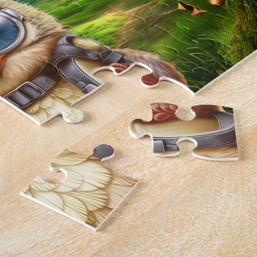Reizende uil op een betoverd bos Multi-size Legpuzzel (Zijkant)