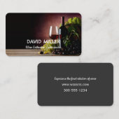 Reizende wijngaard Sommelier Visitekaartje (Voorkant / Achterkant)