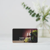 Reizende wijngaard Sommelier Visitekaartje (Staand voorkant)