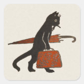  Reizende Zwarte Kat Stickers (Voorkant)
