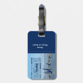 Reizigende avonturen Word Fun Bagagelabel (Achterkant verticaal)