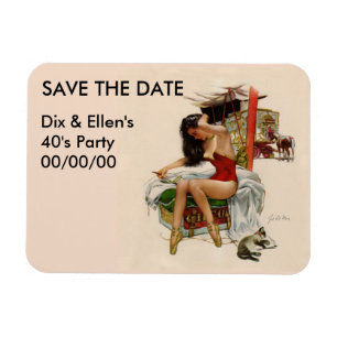 Reizigende Circus Save-the-Date Magneet
