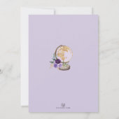 Reizigende Miss naar Mrs Paars Gold Vrijgezellenfe Kaart (Achterkant)
