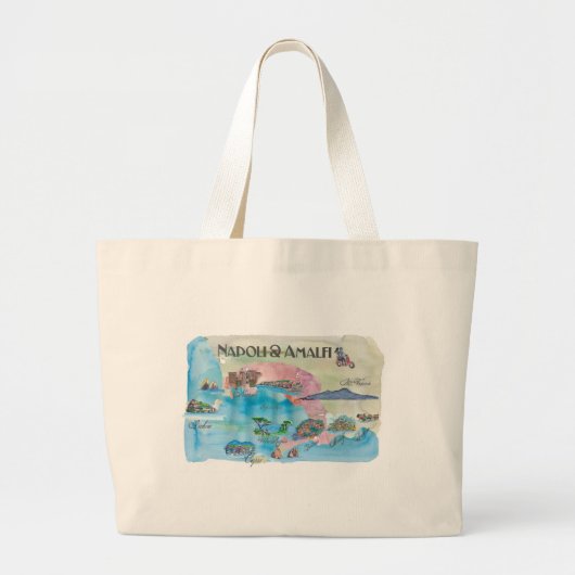  reiziger Amalfi en Napoli Italië Grote Tote Bag (Voorkant)