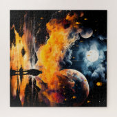 Reiziger Astronaut Kosmische Horizon Reis Legpuzzel (Horizontaal)