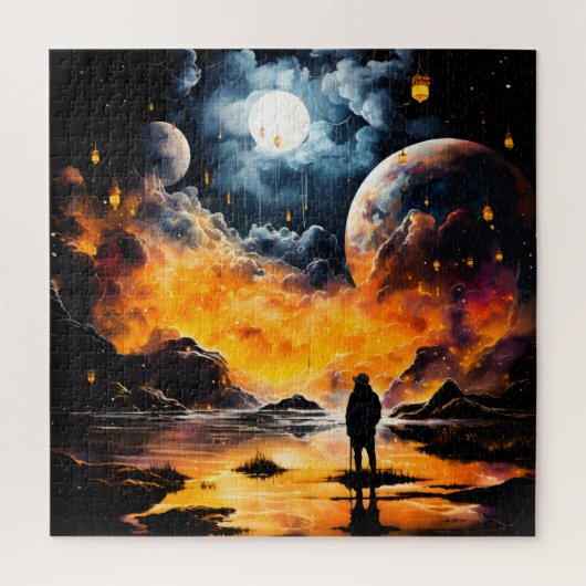 Reiziger Astronaut Kosmische Horizon Reis Legpuzzel (Verticaal)