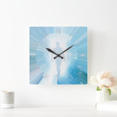 Reiziger door ruimte en tijd vierkante klok (Huis)