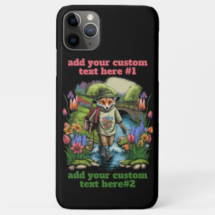 Reiziger Fox Wildflower Cottagecore Floral Custom Case-Mate iPhone Case