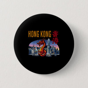 Reiziger Hong Kong Jaar Van De Draak Victoria Have Ronde Button 5,7 Cm