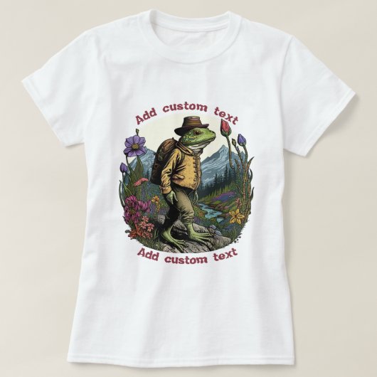 Reiziger Kikker wildbloem bos Toad, Kikker liefheb T-shirt (Design voorkant)