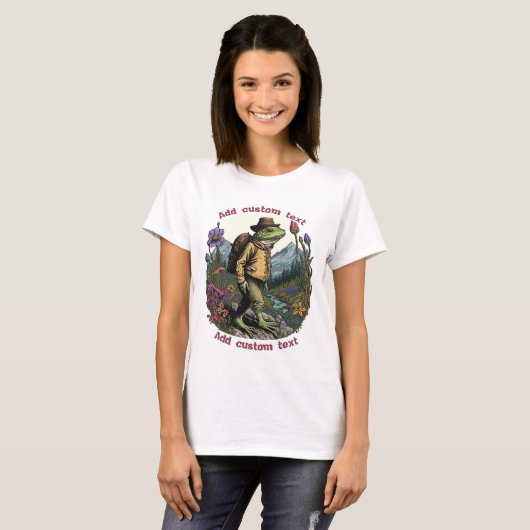 Reiziger Kikker wildbloem bos Toad, Kikker liefheb T-shirt (Voorkant volledig)