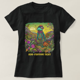 Reiziger Kikker wildbloemen bos Pad, Kikker Liefhe T-shirt