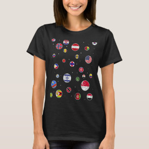 Reiziger Land Reizend Land Vlaggen Wereld FL T-shirt