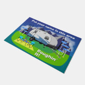 Reizigeraar met peuterstijl Doormat 24 x 36 inch b Deurmat (Schuin)