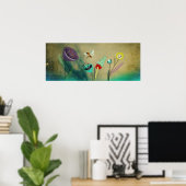 Reizigerbijenafdrukken Poster (Thuiskantoor)