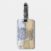 Reizigergebed op Hebreeuwse Tefilat HaDerech Bagagelabel (Achterkant verticaal)