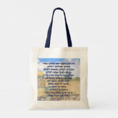 Reizigergebed op Hebreeuwse Tefilat HaDerech Tote Bag (Achterkant)