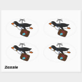 Reizigerhefschroefvliegtuigen met uitsteeksel ovale sticker (Vel)