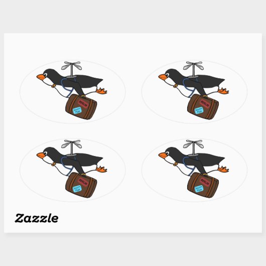 Reizigerhefschroefvliegtuigen met uitsteeksel ovale sticker (Vel)