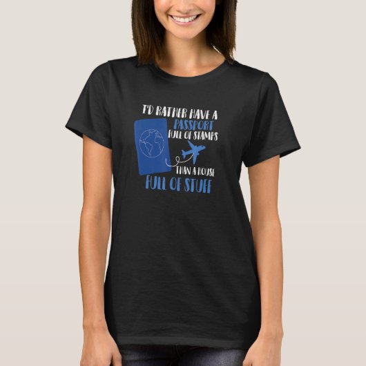 Reizigermodel voor reizen t-shirt (Voorkant)